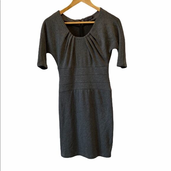 BANANA REPUBLIC Tweed Grey Mid Length Shift Dress - Picture 1 of 9
